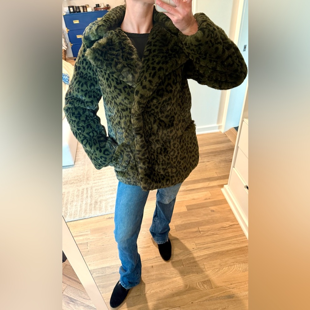 Zadig & Voltaire Faux Fur Leopard Jacket